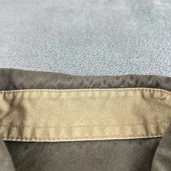 Cabelas Canvas Shooting Shirt Youth XL Hunting Shoulder Pad Green Field Safari - Picture 5 of 13